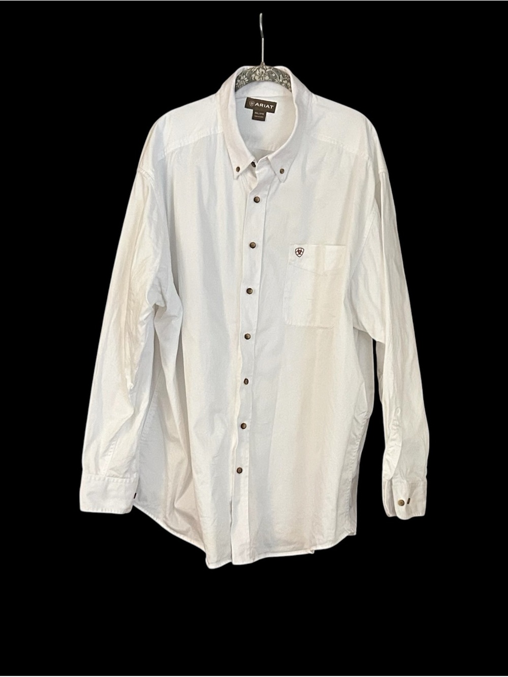 Men’s Ariat White Button Down Oxford Shirt Western Work Cowboy 3XLT